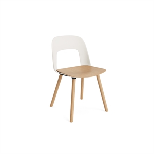 HAY - Layout Chair 122 - Cream White Shell / Water-Based Lacquered Oak Seat And Leg